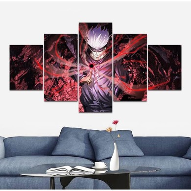 Jujutsu Kaisen Arte Murale su Tela