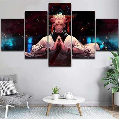 Jujutsu Kaisen Arte Murale su Tela