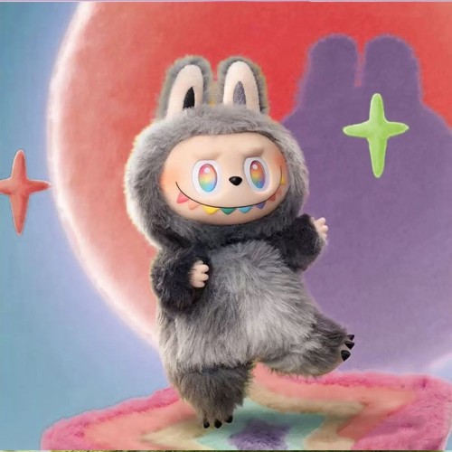 Pop Mart Labubu Serie 3 – Portachiavi peluche coniglio arancione gioioso