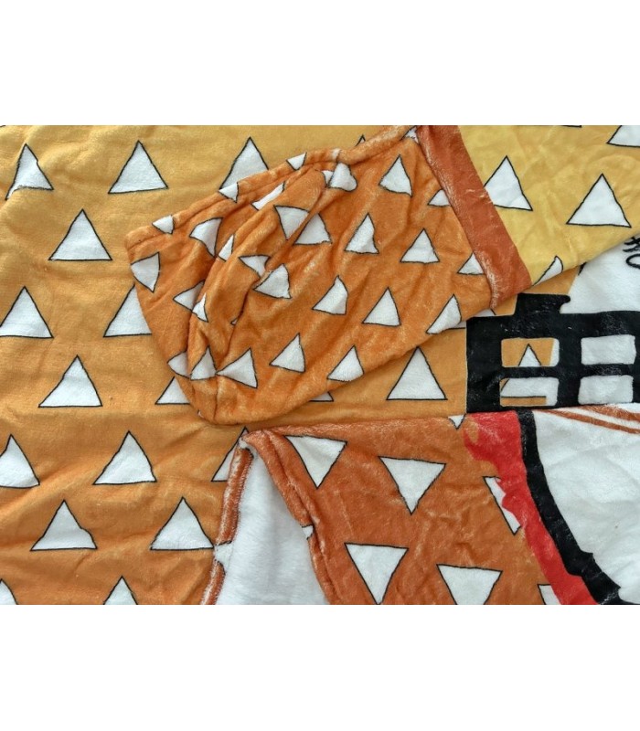 Demon Slayer Zenitsu Hoodie Blanket