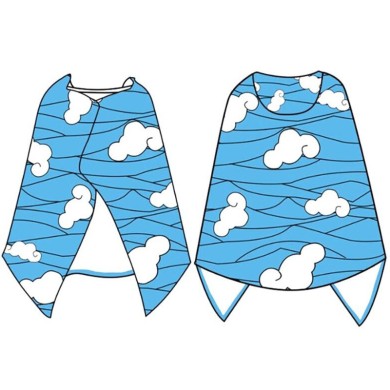 鬼滅の刃・鱗滝左近次 フーディーブランケット