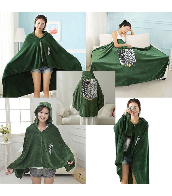 Attack on Titan Hoodie Blanket