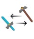 Minecraft 2-in-1 Schwert und Spitzhacke Spielzeug