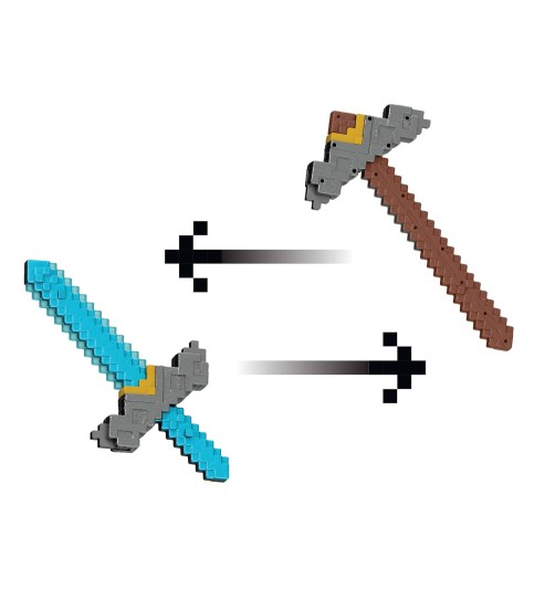 マインクラフト 2-in-1 剣＆ツルハシおもちゃ