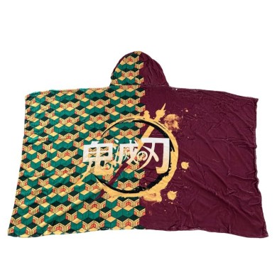 Demon Slayer Giyuu Hoodie Blanket